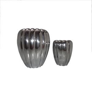 Custom Shape Sustainable Quality Aluminium Flower Vase Shiny Polished Finishing Metal Flower Vase - Product Image 2