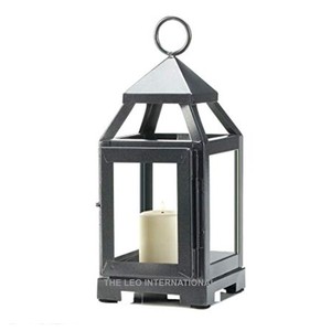 Nordic Rustic Stainless Steel Metal Black Finished <b>Candle</b> <b>Lantern</b> Wall Hanging Home Lighting Decoration <b>Lantern</b> - Product Image 1