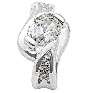 Expresivo famoso diseñador Cubic Zirconia corte redondo 925 colgante de plata esterlina sólida regalo de joyería para mujeres y niñas - Product Image 1