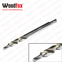 Woodfox WF-MP2HK Kit de plantilla de acero para agujeros ocultos de dos orificios con abrazadera C magnética superior y lateral, operado manualmente, profundidad ajustable para 1/2 pulgada