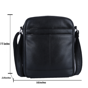 Hot Sale Genuine Leather <b>Cross</b> Body Shoulder Bag <b>Men</b> Vintage Zipper Durable <b>Chains</b> Waterproof Travel Business Daily Use - Product Image 6