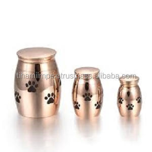 Paw Print Funeral <b>Keepsake</b> Urn <b>for</b> Human <b>Ashes</b> Enamel Finished Urn Small Size <b>Keepsake</b> Urn Funeral Supplies - Product Image 3