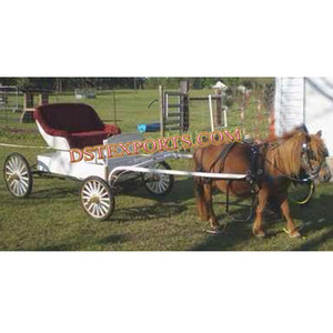 Carruaje de Pony de Lujo Pequeño - Construcción de Acero Duradero, Color y Tamaño Personalizables para Bodas Infantiles y Paseos - Product Image 1