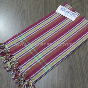 Serviette de plage en coton rayé du fabricant kenyan Kikoy de vente chaude pour le bain extérieur de yoga conception à séchage rapide et compressée - Product Image 2