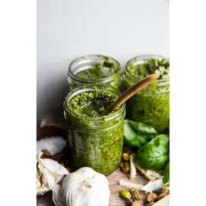 Salsa de Pistacho Gusti D'Italia con Aceite de Oliva Virgen Extra, Sabor Salado, en Frasco de Vidrio y Envasado al Vacío - Product Image 1