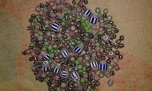 Cuentas de cristal de cheurón multicolor hechas a mano, tamaño 6mm y más grande, para diseñadores de joyas y Tiendas de Cuentas - Product Image 2