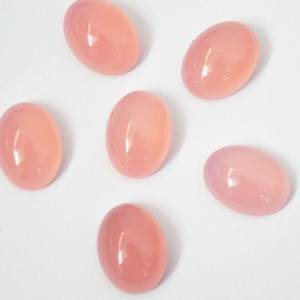 Calcedonia Rosa Natural de 3mm 4mm, Piedra Ovalada Lisa con Base Plana, Cabujón, Gema Suelta de Proveedores y Fabricantes, Compre Ahora en Línea - Product Image 1