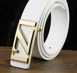Western Fashion Belt High Quality 3.4cm width brushed letter Z logo beaded western name plate buckle leather belt men belts