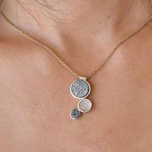การออกแบบล่าสุดหลายสีพลอยผู้หญิงโซ่ Druzy สร้อยคอ - Product Image 1
