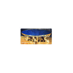 Oval Shape Lapis Lazuli Dolphin Coffee <b>Table</b> <b>Top</b> - Product Image 1
