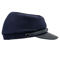 Venta al por Mayor de Gorras Kepis Azules de Nuevo Estilo, 100% Lana, con Logotipo Personalizado, Reproducción Americana