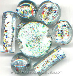 Belles perles de verre et lampwork déjouées en argent pour bijoux perles de bijoux en cristal - Product Image 6