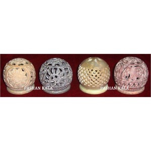 ที่ใส่เทียนทีไลท์ตกแต่งทำจากหินสบู่ - Product Image 1