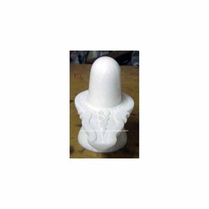 White Marble Shivling God <b>Statues</b> - Product Image 1