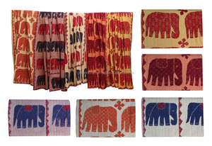 Couvre-lits en coton Kantha faits à la main, motif éléphant, nouveauté 2017 - Product Image 2