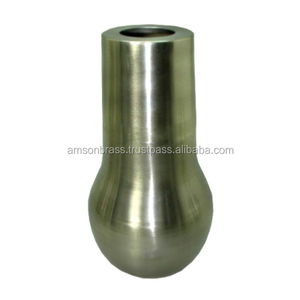Vase à fleurs en métal aluminium avec trompette ronde finie argentée Vases à fleurs avec placage à l'or Décoration de la maison - Product Image 4