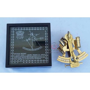 Sextant en laiton antique dans une boîte en bois Instrument de navigation maritime nautique décoratif à collectionner par Shiv Shakti Enterprises - Product Image 5