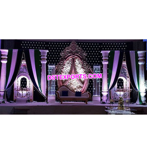 Scène de mariage grandeur nature de style anglais, ensemble de scène de mariage américain à vendre, décoration de scène d'événement de mariage époustouflante, Atlanta - Product Image 1