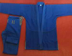 ผ้าพรีชิสุจีจีจีใส่ศิลปะการต่อสู้สีฟ้าป้ายตามสั่ง - Product Image 2