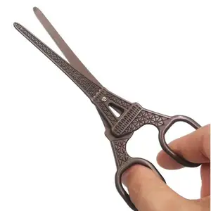 Gunting Bordir Menara Eiffel Stainless Steel Gaya Vintage Penjahit Jahit Klasik Gunting Penyimpanan Antik Terbaik