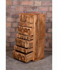 Children's Bedroom Furniture <b>Wooden</b> Alphabet Drawers Cabinet for Kids' Storage - Product Image 3