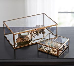 Fabricante de Confianza, Nuevo Diseño de Caja de Almacenamiento de Joyas de Vidrio con Color y Tamaños Personalizados al por Mayor - Product Image 1