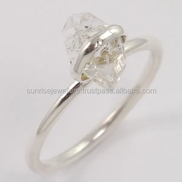 Wedding Beautiful Natural HERKIMER DIAMOND Ring 925 Sterling Silver, Antique Silver Jewelry, Wholesale Gemstone Rings