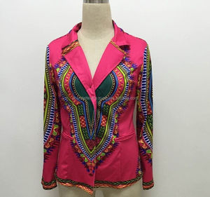 Chaqueta Dashiki Africana con Estampado Ankara Wax, Chaqueta Dashiki Sexy para Mujer, Chaqueta Africana con Estampado Floral, Chaqueta de Fiesta Hippie de Algodón - Product Image 4