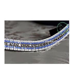 Frontal de Cuero Cristalino, Elegante Accesorio para Brida de Caballo, Frontal Ecuestre para Entrenamiento y Competición - Product Image 1