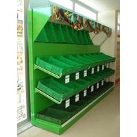 Metalen Groente En Fruit Rack Met Kunststof Planken Bins