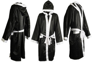 Vente chaude robe de boxe en satin personnalisée avec capuche pour MMA et entraînement de boxe équipement de boxe essentiel - Product Image 4
