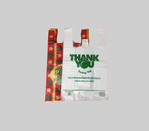 Hanoi Plastic <b>Bags</b> LDPE Singlet/Plastic Shoppers <b>Bags</b> with Handle Custom Logo 100 Pieces Made in Vietnam - Product Image 1