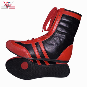 2019 New Design Custom Boxing and Wrestling <b>Shoes</b> Good Quality Genuine Leather with Rubber Insole for Summer Winter Training - Product Image 6