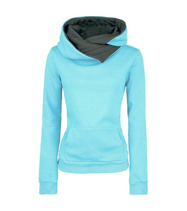 Sudadera con Capucha de Manga Larga Azul Cielo de Terciopelo para Hombre - Product Image 2
