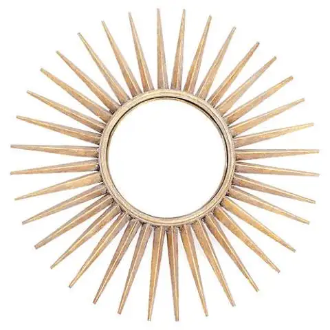 Personalized Mirror With Gold Powder Coating Finishing Round Shape Unique Design For Home & Living Room Decorative Mirror
