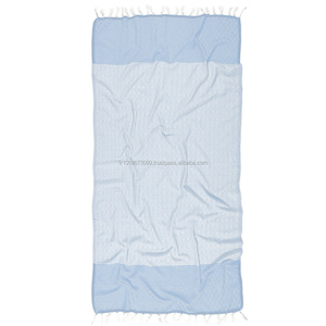 Toallas turcas Kasikci Pestemal, toalla Hammam Turquía al por mayor-Manta y toalla de playa/BabyBlue Classic Collection Turkiye - Product Image 1