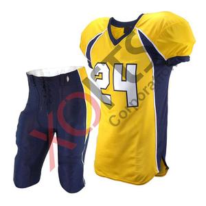 Equipo de equipo transpirable de uniforme de fútbol americano de manga corta de alta calidad con impresión por sublimación de opción de talla grande - Product Image 1
