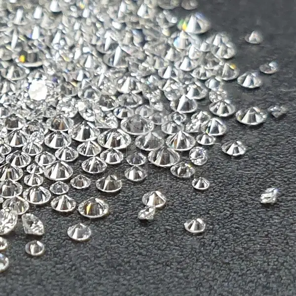 Berlian Putih Asli Dipoles Melee 2.7 Sampai 3.2 MM Alami SI Kemurnian F G Warna Berlian Bulat Potongan Berlian Dipoles Longgar