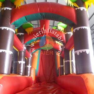 Venta al por mayor de fábrica: Nuevo diseño de tobogán acuático inflable comercial <span class=keywords><strong>con</strong></span> forma de palmera naranja y <span class=keywords><strong>casa</strong></span> de rebote <span class=keywords><strong>con</strong></span> <span class=keywords><strong>piscina</strong></span> desmontable. - Product Image 4