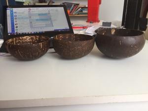 100% bol de coquille de noix de coco poli écologique artisanat du Vietnam pour la maison artisanat naturel pour la salade de fruits nouilles décoration de la maison - Product Image 4