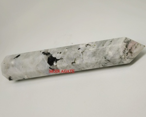 Высококачественный Радужный Лунный Камень Кристалл обелиск палочка натуральный агат полудрагоценный камень кристаллический камень исцеляющий обелиск - Product Image 2