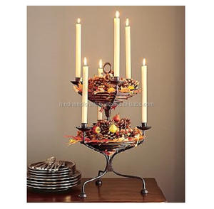 เชิงเทียนโลหะประดับงานแต่งงานทำจากทองเหลืองทำด้วยมือสีเงินเชิงเทียนสำหรับตกแต่งบ้านสำหรับคริสต์มาส - Product Image 5