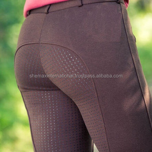 Shemax 2024 คุณภาพสูงขายร้อนที่กําหนดเองขี่ม้าขี่ม้าผู้หญิงซิลิโคนแบบแอคทีฟเต็มกางเกงที่นั่งสีน้ําตาลเข้ม - Product Image 4