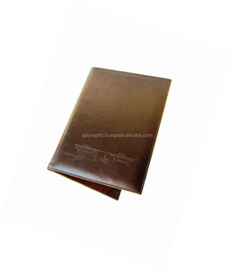 Durable A4 Star Hotel Menu Folleto Cover Premium Leather Menu Holder para restaurantes con marco de metal - Product Image 1