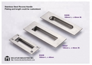 OEM poignée encastrée en acier inoxydable pour tiroirs commodes chambres entrepôts extérieurs salons villas maison bars - Product Image 4