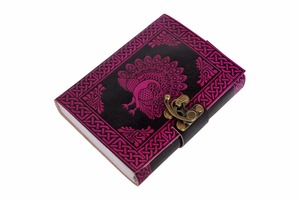 JOURNAL en cuir fait à la main, paon de vie, carnet de notes, papier sans acide, 120 pages, nouveau livre d'écriture, Journal en cuir personnalisé - Product Image 5