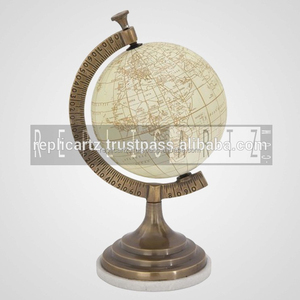 Base en marbre décorative en métal |   Globe terrestre en PVC, décoration de bureau, carte du monde avec texte clair pour la maison, l'école, le bureau - Product Image 2