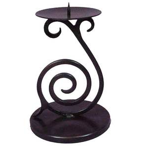 Custom Wholesale Matte Black Wrought Iron <b>Candle</b> <b>Holder</b> | Decorative Scroll Design Taper <b>Candle</b> Stand for Home Wedding & Event - Product Image 1