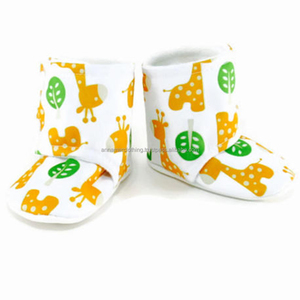 Botines de algodón orgánico con logotipo personalizado para bebé, proveedor de botines de algodón orgánico para recién nacido, suave, muestra gratis - Product Image 1