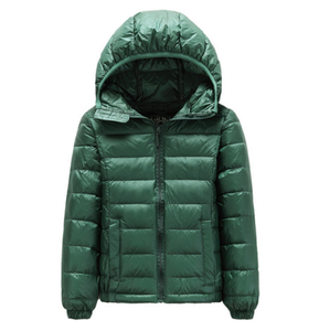 Veste à capuche matelassée style canard pour hommes, veste à capuche à bulles d'hiver, fermeture à glissière formelle, chaude, pliable et personnalisable avec logo enduit - Product Image 2